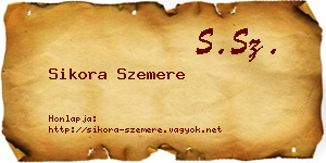 Sikora Szemere névjegykártya